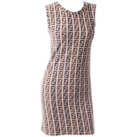 fendi mini dress logo|fendi monogram dress.